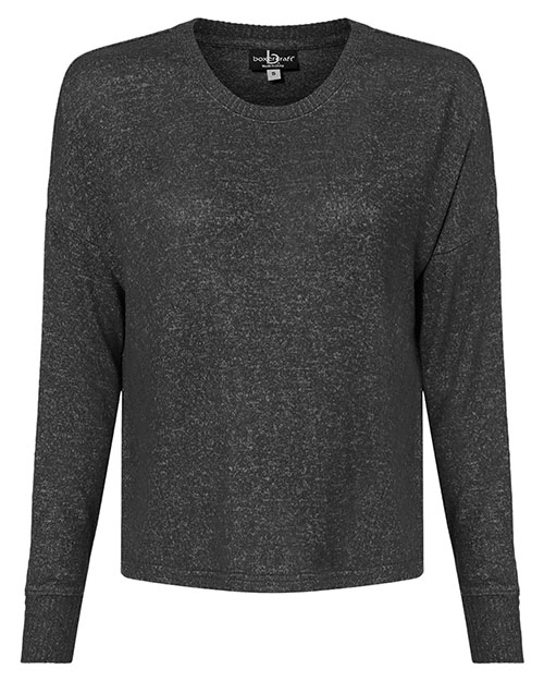 BOXERCRAFT L06 Women 's Cuddle Fleece Boxy Crewneck Pullover at GotApparel