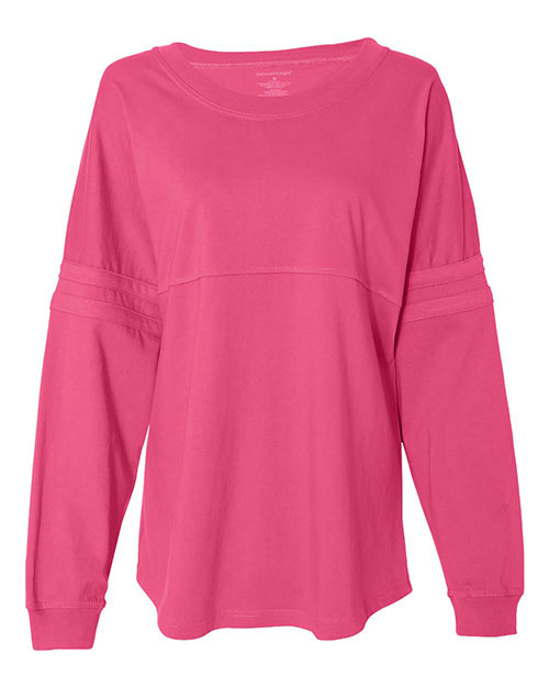 Boxercraft T14 Women's Jersey Pom Pom Long Sleeve T-Shirt at GotApparel