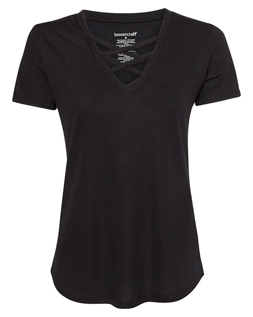 BOXERCRAFT T27 Women’s Cage Front T-Shirt at GotApparel