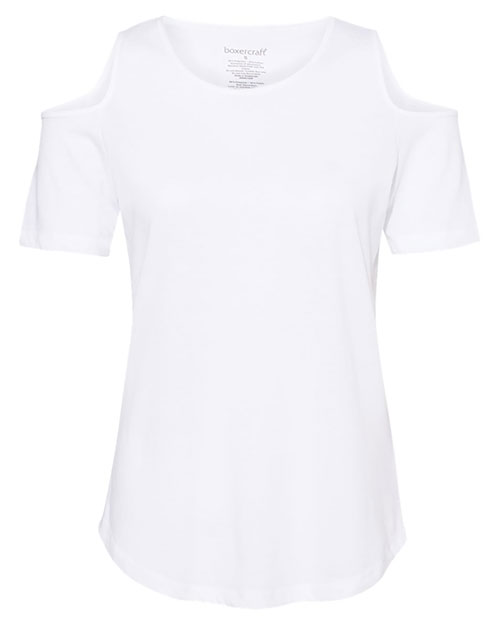 BOXERCRAFT T32 Women 's Cold Shoulder T-Shirt at GotApparel