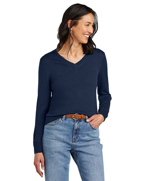 Brooks Brothers ® Women's Washable Merino V-Neck Sweater BB18411 at GotApparel