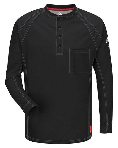 Bulwark QT20 Men Long Sleeve Henley at GotApparel