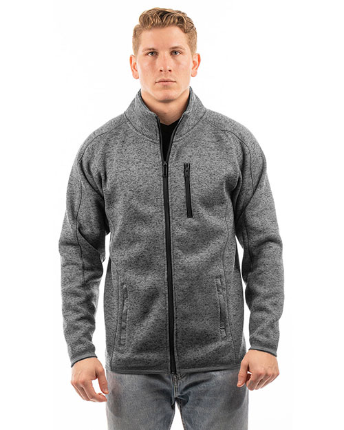 Burnside B3901 Men's Sweater Knit Jacket at GotApparel
