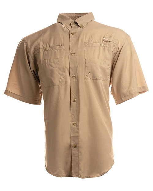 Burnside B2297 Men's Functional Short-Sleeve Fishing Shirt at GotApparel