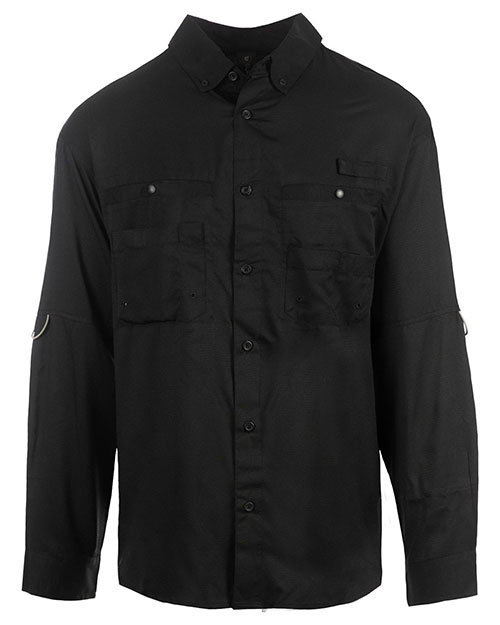 Burnside B2299 Men's Functional Long-Sleeve Fishing Shirt at GotApparel
