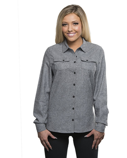 Burnside B5200 Women Solid Flannel Shirt at GotApparel