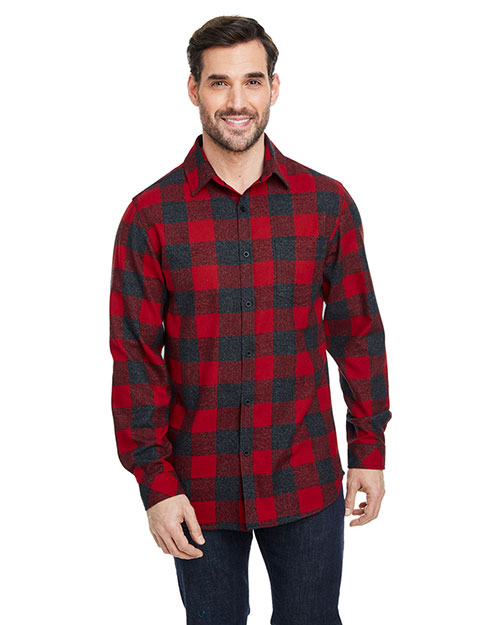 Burnside B8212 Men Woven Plaid Flannel With Biased Pocket at GotApparel