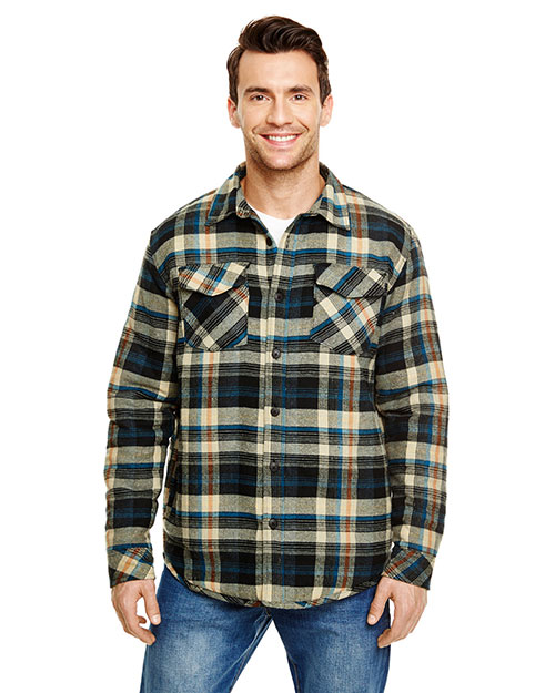 Burnside B8610 Men Quilted Flannel Jacket at GotApparel