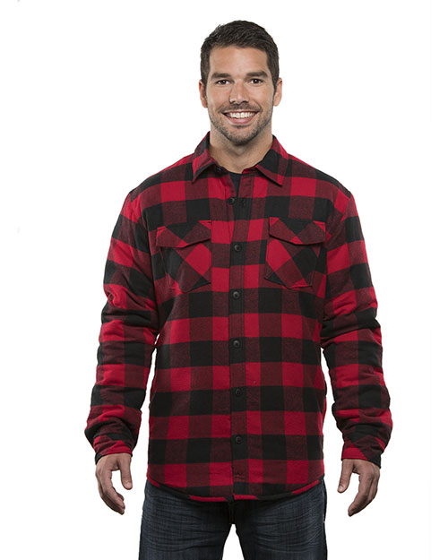 Burnside B8610 Men Quilted Flannel Jacket at GotApparel