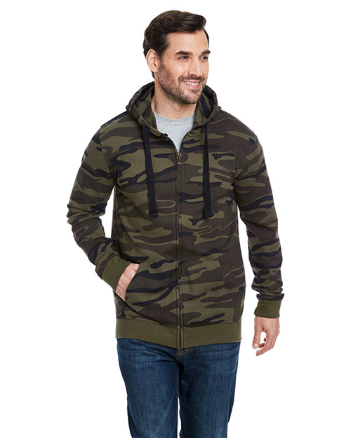 Burnside B8615 Men Full-Zip Camo Hoodie at GotApparel
