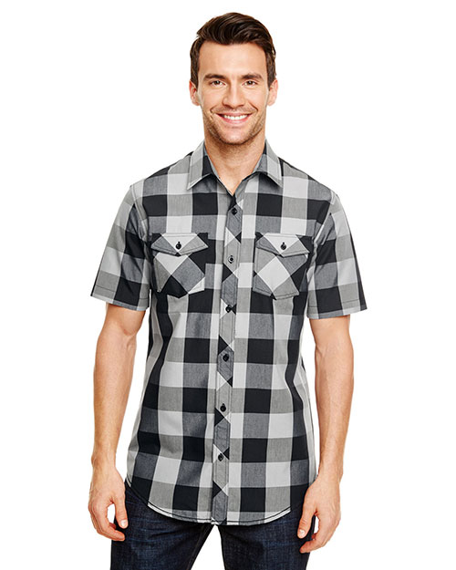 Burnside B9203 Men Buffalo Plaid Woven Shirt at GotApparel