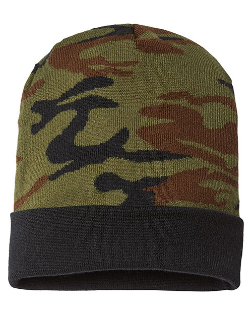 CAP AMERICA RKC12 USA-Made Camo Cuffed Beanie at GotApparel