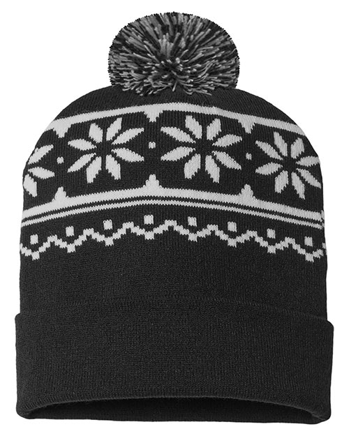 CAP AMERICA RKF12  USA-Made Snowflake Beanie at GotApparel