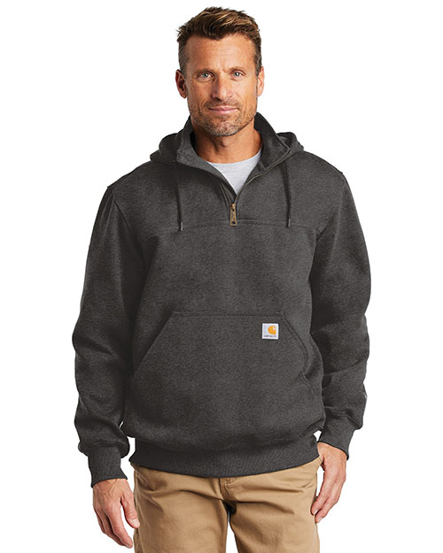 Carhartt CT100617 Men 13 oz Rain Defender Paxton Heavyweight Hooded Zip Mock Sweatshirt at GotApparel