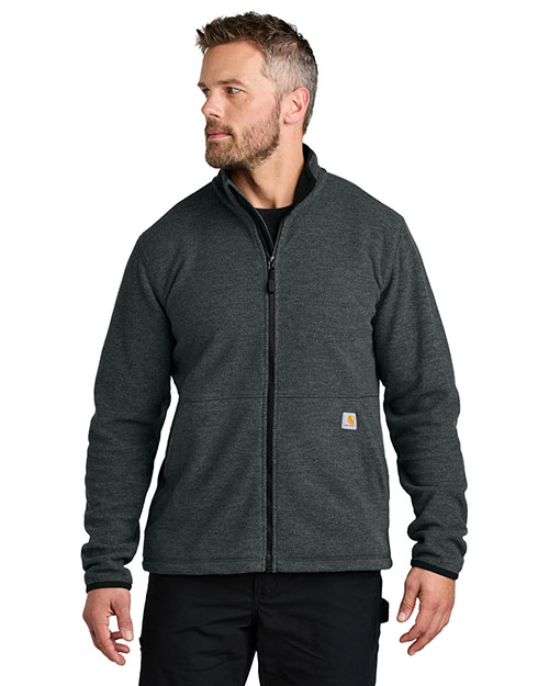 Carhartt CT106416 Men's Textured Full-Zip Fleece Jacket at GotApparel