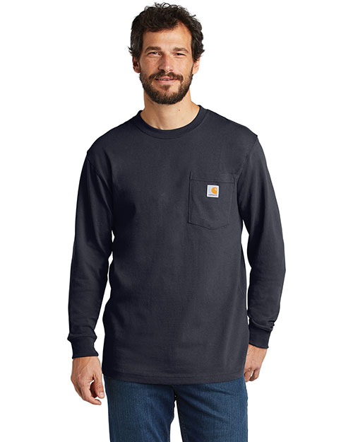 Custom Embroidered Carhartt CTK126 Men 6.75 oz Workwear Pocket Long Sleeve T-Shirt at GotApparel