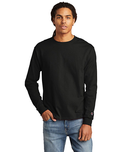 Custom Embroidered Champion CC8C Men 5.2 Oz. Long-Sleeve T-Shirt at GotApparel