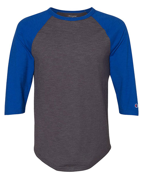 Champion CP75 Premium Fashion Raglan Three-Quarter Sleeve Baseball T-Shirt at GotApparel