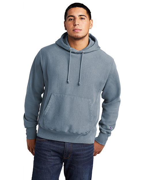 Champion ® Reverse Weave ® Garment-Dyed Hooded Sweatshirt. GDS101 at GotApparel
