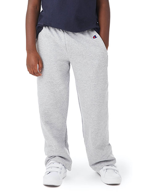 Custom Embroidered Champion P890 Boys 50/50 Open Bottom Sweatpants at GotApparel