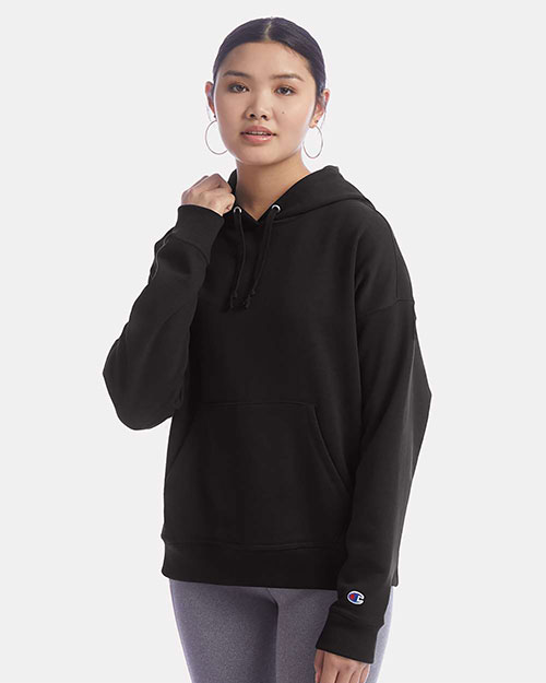 Champion S760 Ladies' PowerBlend Relaxed Hooded Sweatshirt at GotApparel