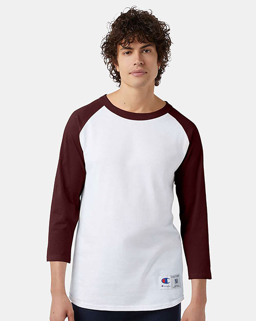 Champion T1397 Men 5.2 Oz. Raglan Baseball T-Shirt at GotApparel