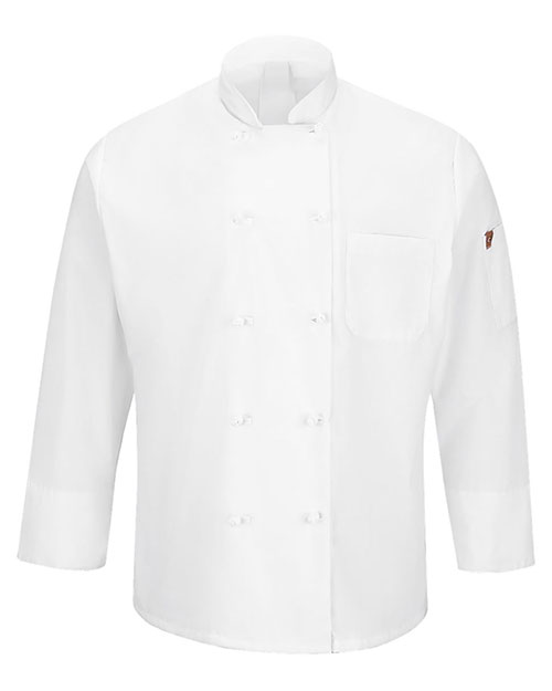 Chef Designs 044X  Mimix™ Ten Knot Button Chef Coat with OilBlok at GotApparel