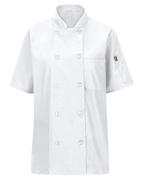 Chef Designs 045X Women 's Mimix™ Short Sleeve Chef Coat with OilBlok at GotApparel