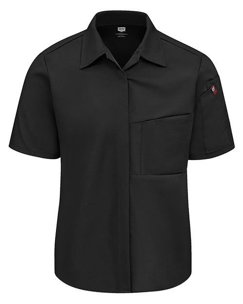 Chef Designs 501W Women's Poplin Airflow Cook Shirt with OilBlok at GotApparel