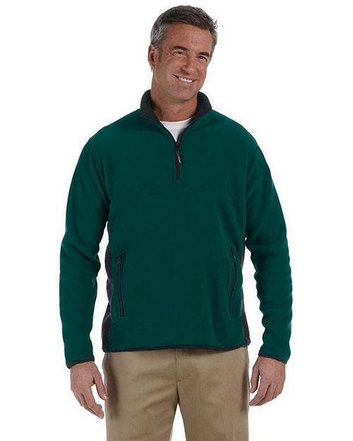 Chestnut Hill CH970 Men Polartec Colorblock Quarter-Zip Pullover at GotApparel
