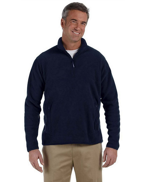 Chestnut Hill CH970 Men Polartec Colorblock Quarter-Zip Pullover at GotApparel