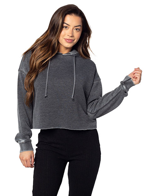 chicka-d 450CK  Ladies' Burnout Campus Hooded Sweatshirt at GotApparel