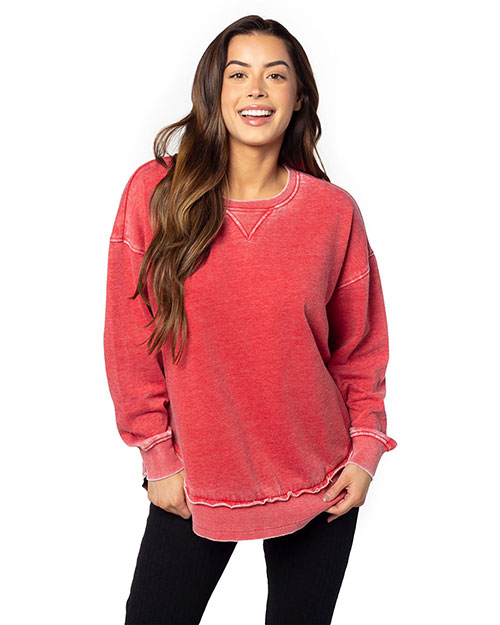 chicka-d 480  Ladies' Burnout Campus Pullover at GotApparel