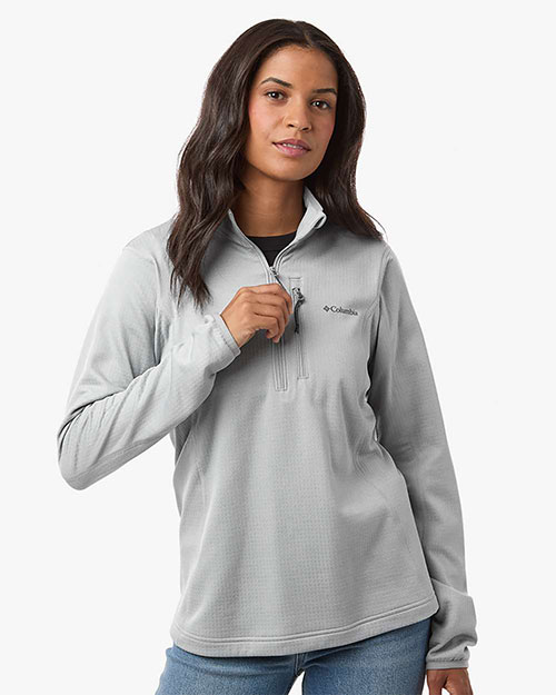Columbia 213624 Women's Essential Hike™ Grid Fleece Half-Zip Pullover at GotApparel