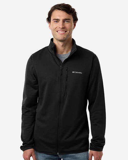 Columbia 213684 Men's Essential Hike™ Grid Fleece Full-Zip at GotApparel