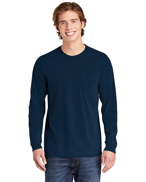 Comfort Colors 4410 Men Heavyweight Ring Spun Long Sleeve Pocket Tee at GotApparel