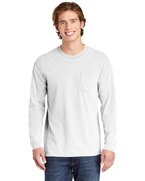 Comfort Colors 4410 Men Heavyweight Ring Spun Long Sleeve Pocket Tee at GotApparel