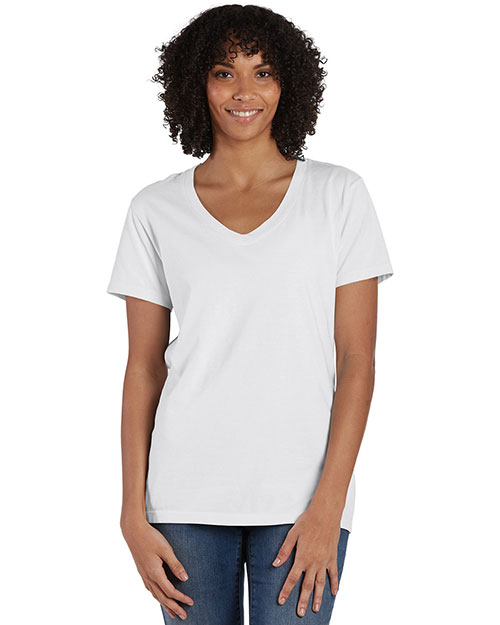ComfortWash by Hanes GDH125 Ladies' V-Neck T-Shirt at GotApparel