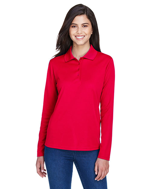 Core 365 78192 Women Pinnacle Performance Long-Sleeve Pique Polo at GotApparel