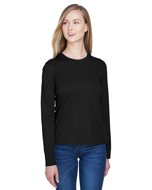 Core 365 78199 Women Agility Performance Long-Sleeve Pique Crew Neck at GotApparel