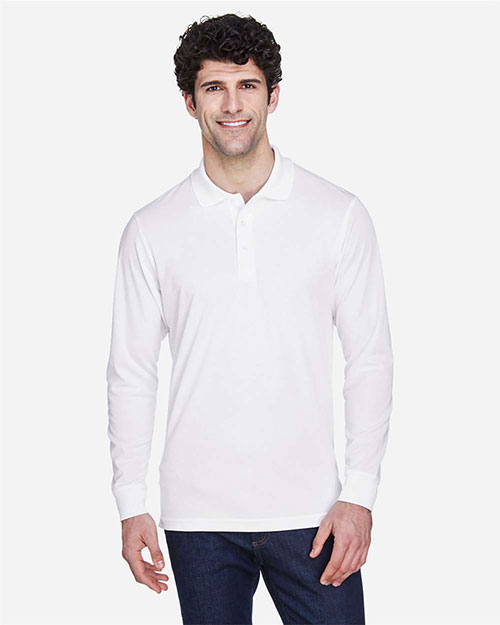 Core 365 88192 Men Pinnacle Performance Long-Sleeve Pique Polo at GotApparel
