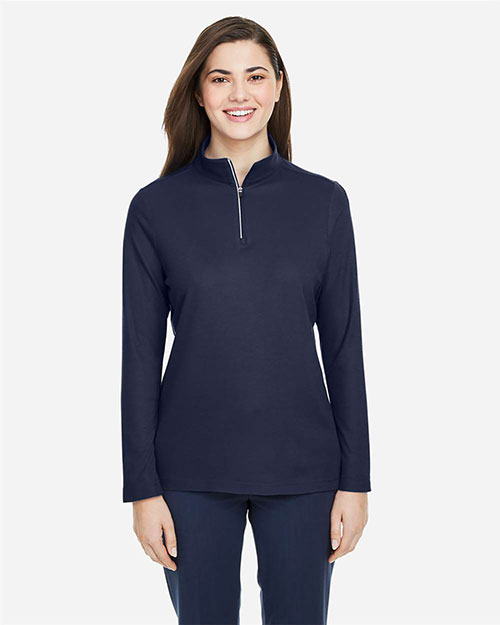Core 365 CE405W Women Ladies' Fusion Chromasoft™ Pique Quarter-Zip at GotApparel