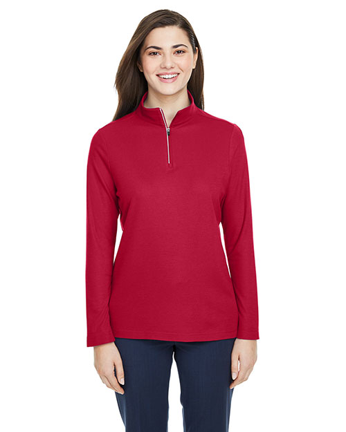 Core 365 CE405W Women Ladies' Fusion Chromasoft™ Pique Quarter-Zip at GotApparel