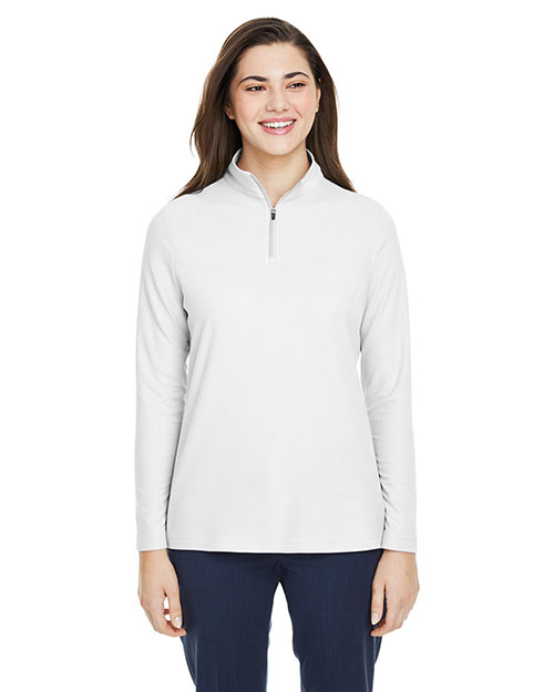 Core 365 CE405W Women Ladies' Fusion Chromasoft™ Pique Quarter-Zip at GotApparel