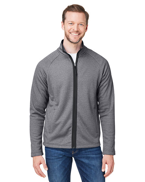 CORE365 CE72  Men's Venture Heathered Stripe Full-Zip at GotApparel