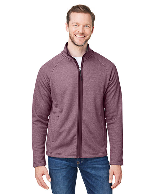 CORE365 CE72 Men's Venture Heathered Stripe Full-Zip at GotApparel