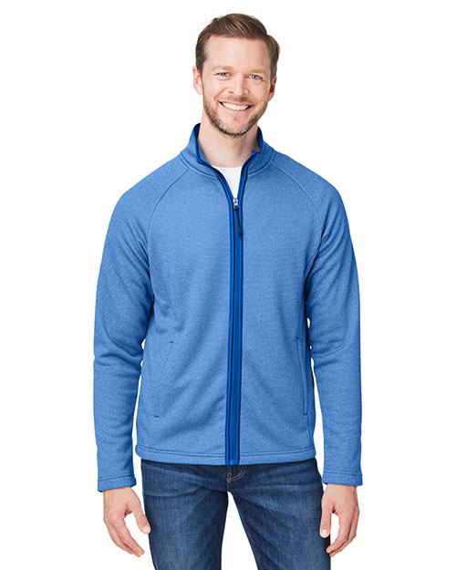 CORE365 CE72  Men's Venture Heathered Stripe Full-Zip at GotApparel