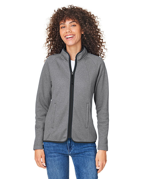 CORE365 CE72W  Ladies' Venture Heathered Stripe Full-Zip at GotApparel