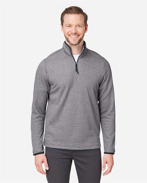 CORE365 CE73 Men's Venture Heathered Stripe Quarter-Zip at GotApparel