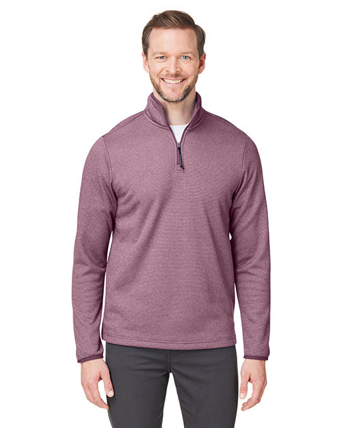 CORE365 CE73  Men's Venture Heathered Stripe Quarter-Zip at GotApparel